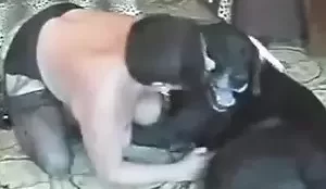 Velha excitada fez video mamando a rola do cão
